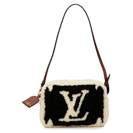 Louis Vuitton-Louis Vuitton Monogram Teddy Beach Pouch - Cream Beige Brown Leather-Brown,Beige,Cream