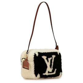 Louis Vuitton-Louis Vuitton Monogram Teddy Beach Pouch - Cream Beige Brown Leather-Brown,Beige,Cream