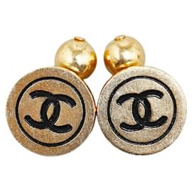 Gemelli placcati in oro Chanel Coco Mark per donne D'oro