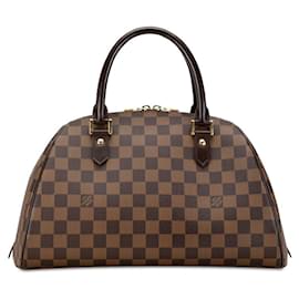 Louis Vuitton-Borsa Louis Vuitton Damier Rivera MM - Pelle PVC marrone-Marrone