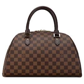 Louis Vuitton-Borsa Louis Vuitton Damier Rivera MM - Pelle PVC marrone-Marrone,Damier ebene