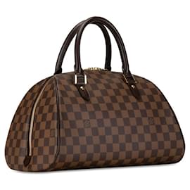 Louis Vuitton-Borsa Louis Vuitton Damier Rivera MM - Pelle PVC marrone-Marrone,Damier ebene