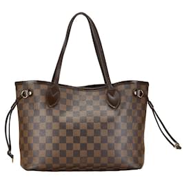 Louis Vuitton-Louis Vuitton Damier Neverfull PM Handbag Tote Bag-Brown,Damier ebene