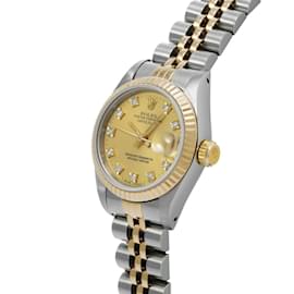 Rolex-Orologio automatico Rolex Datejust 10P Diamante 69173G per donne in oro giallo e argento-Argento