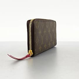 Louis Vuitton-Louis Vuitton Monogram Portefeuille Clemence Long Wallet for Women-Brown,Fuschia