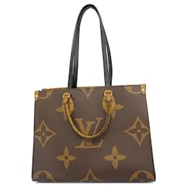 Louis Vuitton-Louis Vuitton Monogram Giant Reverse On the Go MM Handbag-Brown