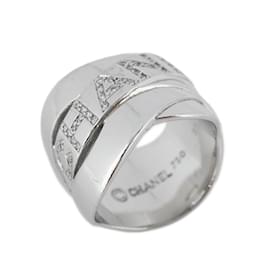 Chanel-Chanel Bordic Diamond K18WG White Gold Band Ring for Women-Other