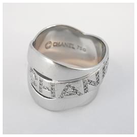 Chanel-Chanel Bordic Diamond K18WG White Gold Band Ring for Women-Other