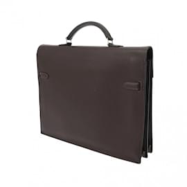 Hermès-Hermes Kelly Depeche 34 Chocolate Epsom Leather Briefcase-Chocolate