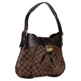 Louis Vuitton-Sac à épaule Louis Vuitton Damier Sistine MM - Cuir PVC marron-Marron