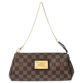 Louis Vuitton-Sac à épaule en toile Damier Eva Brown N55213 pour femmes Louis Vuitton-Marron