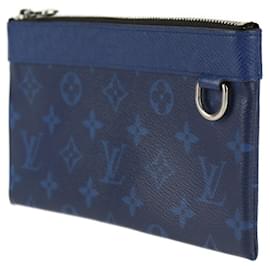 Louis Vuitton-Louis Vuitton Pochette Discovery PM Taiga Rama in Kobalt-Blau