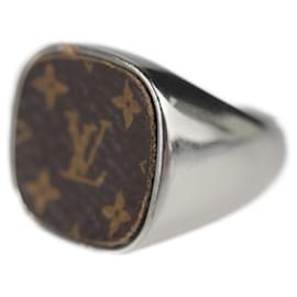 Louis Vuitton-Anello con lucchetto Berg MNG Louis Vuitton - Taglia L-Argento,Monogramma