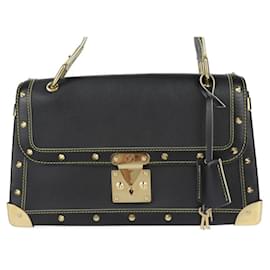 Louis Vuitton-Louis Vuitton Tarantue Shoulder Bag in Black Suhali Leather-Black