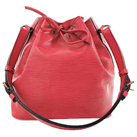 Louis Vuitton-Sac à bandoulière Petit Noé en cuir Epi Louis Vuitton en rouge castillan-Rouge