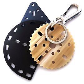 Chaveiro Loewe Meccano em preto e bege Preto Bege