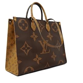 Louis Vuitton-Louis Vuitton Monogram Reverse On the Go GM Handbag-Brown