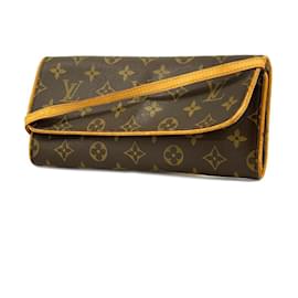 Louis Vuitton-Borsa a spalla Louis Vuitton Monogram Pochette Twin GM - Marrone-Marrone