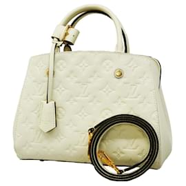 Louis Vuitton-Borsa Louis Vuitton Monogram Empreinte Montaigne BB in avorio-Bianco sporco