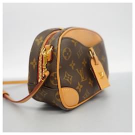 Louis Vuitton-Sac à épaule MINI Deauville Monogram Louis Vuitton pour femmes-Marron