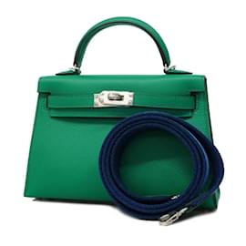 Hermès-Hermes Kelly Handbag in Vert Jade Epsom Leather-Other