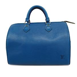 Louis Vuitton-Louis Vuitton Epi Speedy 30 Handbag in Toledo Blue-Blue