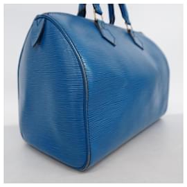 Louis Vuitton-Louis Vuitton Epi Speedy 30 Handbag in Toledo Blue-Blue