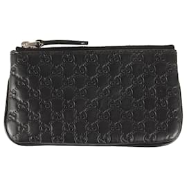 Gucci-Gucci MicroGuccissima Black Leather Keycase for Men-Black
