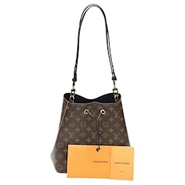 Louis Vuitton-Louis Vuitton Monogram NeoNoe Schultertasche in Noir-Braun,Schwarz