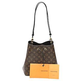 Bolsa de Ombro Monogram NeoNoe Louis Vuitton em Noir Marrom Preto