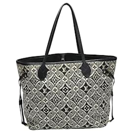 Louis Vuitton-Louis Vuitton Monogram Neverfull MM Tote Bag in Grau-Braun