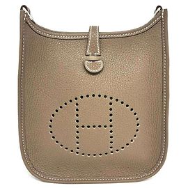 Hermès Hermes Evelyne TPM Amazon Shoulder Bag in Etoupe Gray Brown Taupe