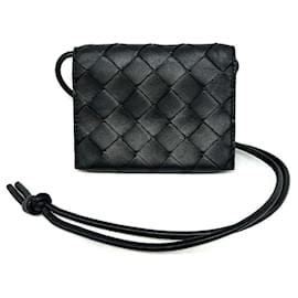 Bottega Veneta-Borsa a Spalla Maxi Intrecciato Bottega Veneta in Pelle Nera-Nero