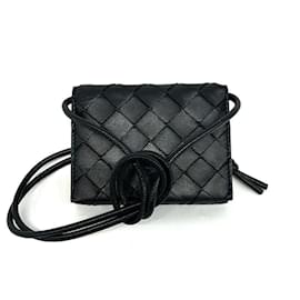 Bottega Veneta-Borsa a Spalla Maxi Intrecciato Bottega Veneta in Pelle Nera-Nero