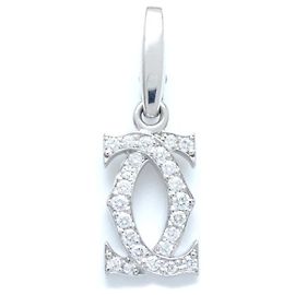 Cartier 2C Charm Diamond Pendant in 18K White Gold Other