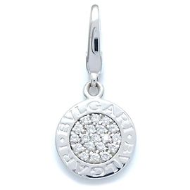 Bulgari Bvlgari Charm Diamond Pendant in 18K White Gold Other
