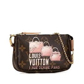 Louis Vuitton-Louis Vuitton Monogram Pochette Accessoires Handtasche-Braun,Monogramm