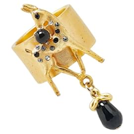 Chanel-Chanel Rhinestone Deer Bambi Motif Ring-Other