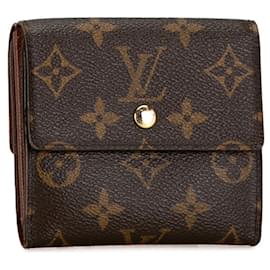 Louis Vuitton-Louis Vuitton Monogram Portemonnaie Elise Bi-Fold-Braun,Monogramm