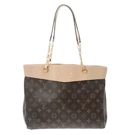 Louis Vuitton-Louis Vuitton Monogram Pallas Shopper Tote Bag-Brown,Other,Monogram