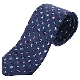 Louis Vuitton-Gravata Harlow Monograma Louis Vuitton-Azul marinho