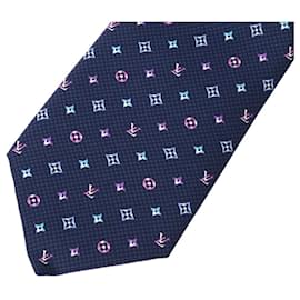 Louis Vuitton-Gravata Harlow Monograma Louis Vuitton-Azul marinho
