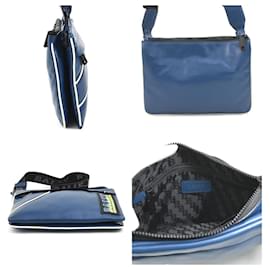 Bally-Bally Blue Leather Shoulder Bag for Men-Blue