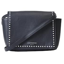 Autre Marque-J&M Davidson Drawer Exclusive LAMIA Studded Shoulder Bag-Black