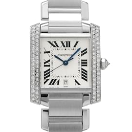 Cartier-Cartier Tank Francaise LM Bezel Diamond Men's Watch-Other