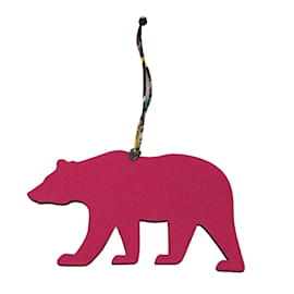 Hermès-Charm Grizzly Petite H di Hermès-Rosa,Rosso