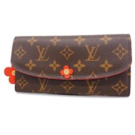 Louis Vuitton-Portafoglio Lungo Louis Vuitton Monogramma Emily-Rosso