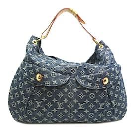 Louis Vuitton-Louis Vuitton Monogram Denim Schultertasche-Blau