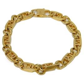 Fendi-Fendi Orlock Chain Zucca Charm Bracelet-Golden