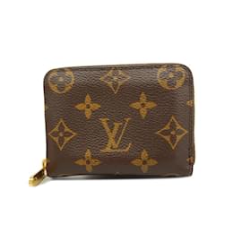 Louis Vuitton-Portafoglio Zippy Monogramma Louis Vuitton-Marrone